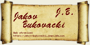 Jakov Bukovački vizit kartica